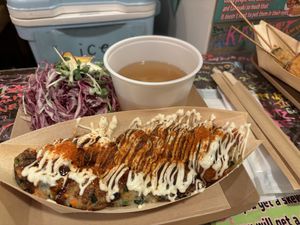 Spicy takoyaki  at OKO Takoyaki in Osaka