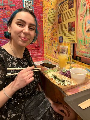 A beautiful angel  at OKO Takoyaki in Osaka