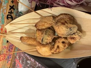 Kushikatsu.  at OKO Takoyaki in Osaka