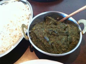 Saag without cream at India House in Sandy