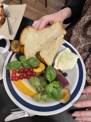 fruit platter with brioche  at Sfera in Berlin
