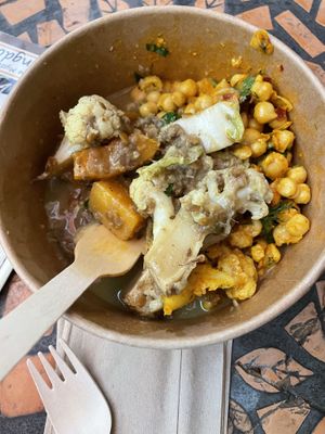 Tofu curry  at Alpha Bar in Oxford