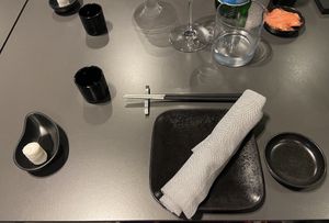 Mise en place  at Iamaki' in Senigallia