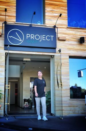 Cami, our wonderful waitress!!  at Project Vegan in Koblenz