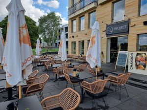 Terrace at Project Vegan in Koblenz
