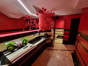 Flashy toilets!! at Project Vegan in Koblenz