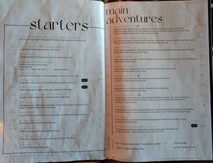 Menu pages at Project Vegan at Project Vegan in Koblenz