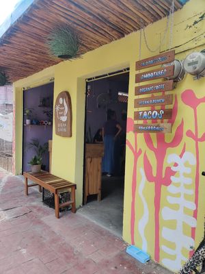 Entrance at Vegan Caribe in Bacalar