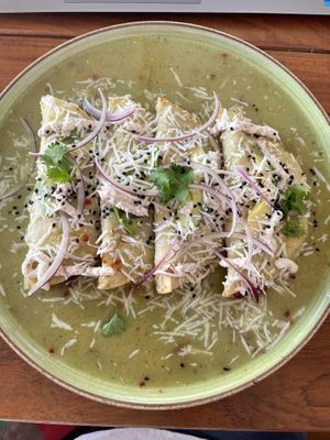 Enchiladas con Barbacoa  at Vegan Caribe in Bacalar