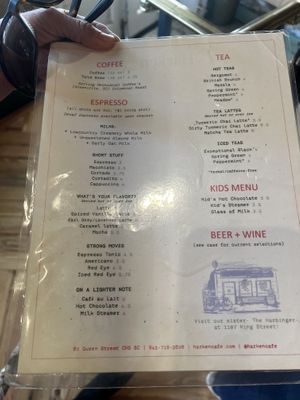 Menu  at Harken Cafe in Charleston