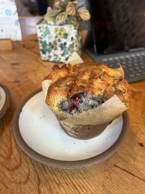 Vegan Berry muffin  at Harken Cafe in Charleston