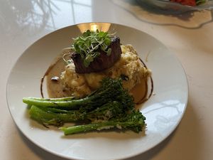 This is vegan. Don’t worry! Everything is Vegan here  at Vibe Vegan Bistro in Destin