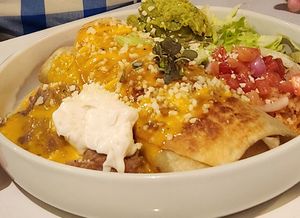 Vegan chimichanga (South American dinner night) at Vibe Vegan Bistro in Destin