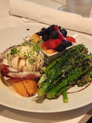 YoEggs Benedict at Vibe Vegan Bistro in Destin