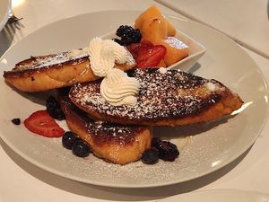 Creme Brulee French Toast at Vibe Vegan Bistro in Destin