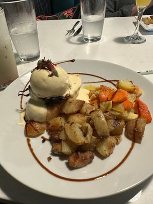 I got the crab cake benedict and every part of this plate was delicious. Even the root veggies were cooked perfect. So so happy to finally have a vegan spot in Destin. Try them! at Vibe Vegan Bistro in Destin