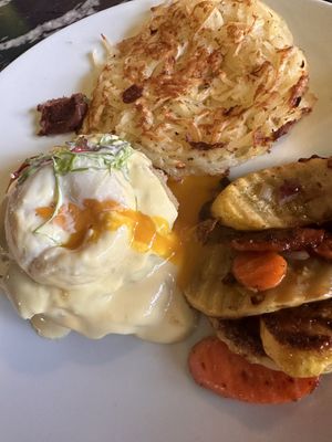 Crab cake Benedict   at Vibe Vegan Bistro in Destin