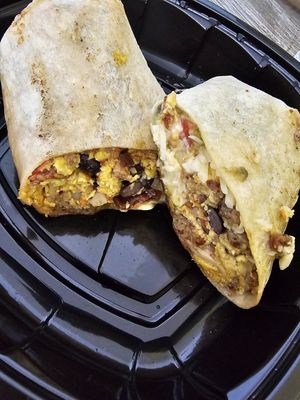 Breakfast burrito at Vibe Vegan Bistro in Destin