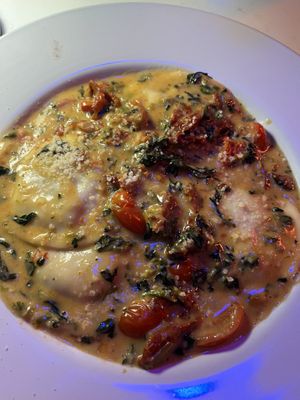 Ravioli Florentine   at Vibe Vegan Bistro in Destin