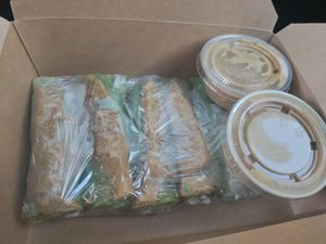 Lemon grass tofu rolls at Kibi's Cafe in Walnut Creek