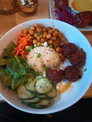Beyond meatballs bowl at XO Bar in Portland