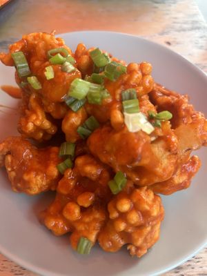 Sriracha cauliflower wings   at XO Bar in Portland