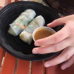 Spring rolls - thin noodles and a variety of vegetables. at Thai Kitchen  in Durango