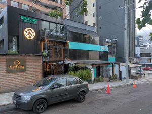 View of the bar from the street at Santa Rosa in Quito