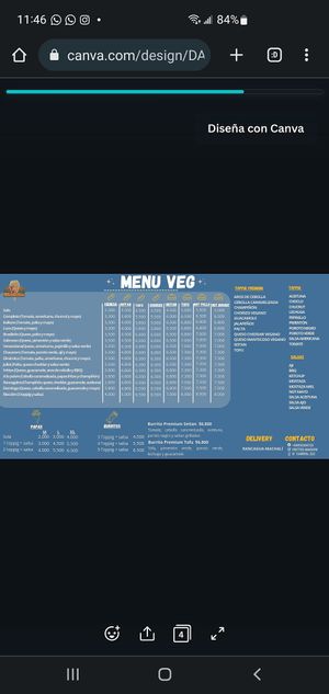 Menú 1 at Frittes Maison in Rancagua