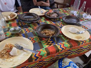 Started eating and then realised pics were taken   at Vegan Suma in Porto-novo