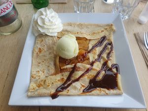 Crepe Normande at La Marina in Port-en-bessin-huppain