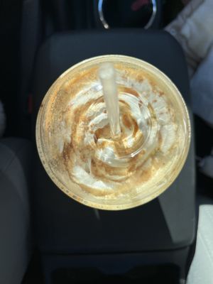 Apple macchiato (vegan whipped cream!)  at Troy's Fresh Kitchen Express in Derry