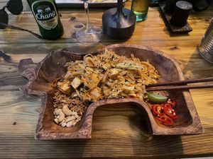 Pad Thai with tofu - no egg   at Mundo Street Food in Ibiza