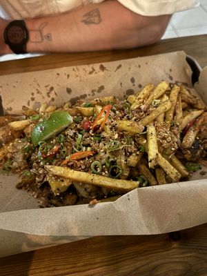 Vegan chicken spice bags (come with katsu sauce)   at Mundo Street Food in Ibiza