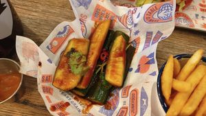 spicy smashed cucumbers  at BrewDog  in Bristol