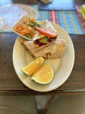 Vegan Burrito  at El Fogon Del Cayo in San Ignacio