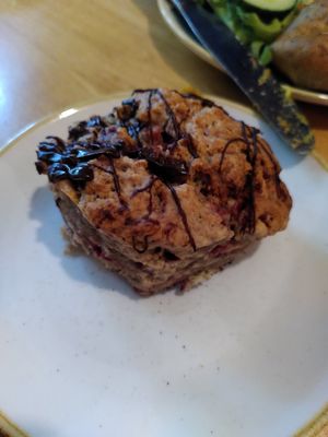 Rhubarb and chocolate scone (July 2025) at National Trust - East Riddlesden Hall in Keighley