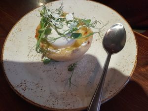 Vegan apple tart and coconut ice cream (June 2024) at Smiths Arms in Harrogate