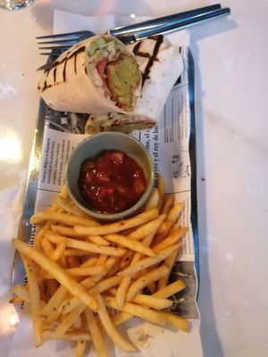 Falafel wrap at Simge Gourmet Kitchen in Antalya