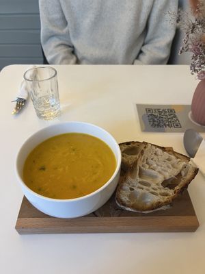 Soup of the day   at Vegan Vibes in Berlin