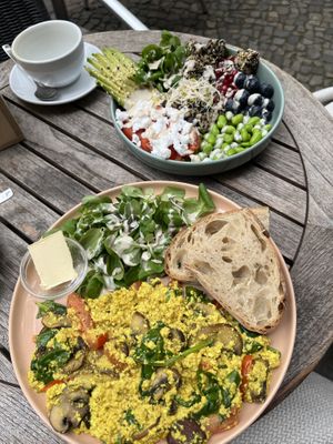 Scrambled tofu and vegan vibes special   at Vegan Vibes in Berlin