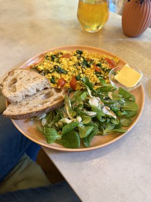 Scrambled tofu   at Vegan Vibes in Berlin