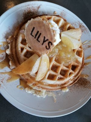 Vegan waffle! at Lily's in Skelmersdale