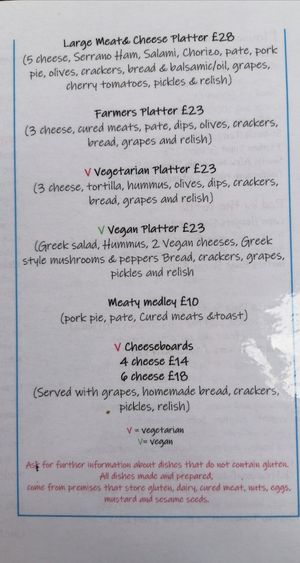 Menu 2 at Relish Cheese and Wine  in Wigan