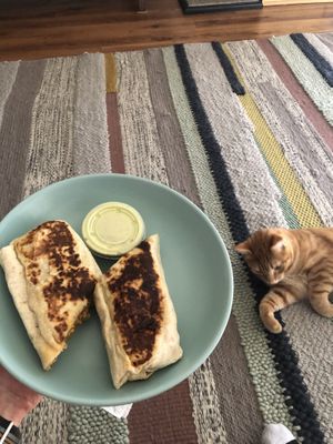 Breakfast burrito - 🐱 approved!  at The Moody Vegan in Los Angeles