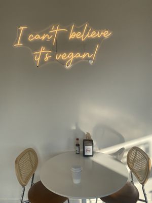 I know right?  at The Moody Vegan in Los Angeles