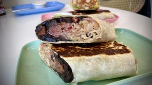 Shawarma burrito  at The Moody Vegan in Los Angeles