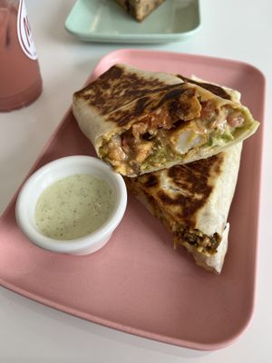 Breakfast burrito  at The Moody Vegan in Los Angeles