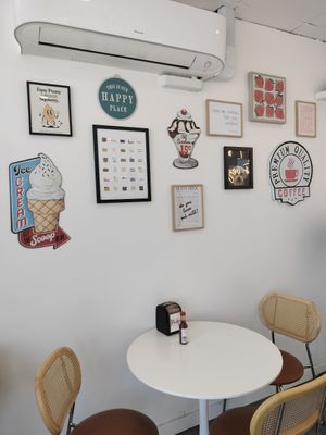 Charming wall at The Moody Vegan in Los Angeles