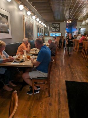 Dining area, bar right at Molly's in Mount Carroll